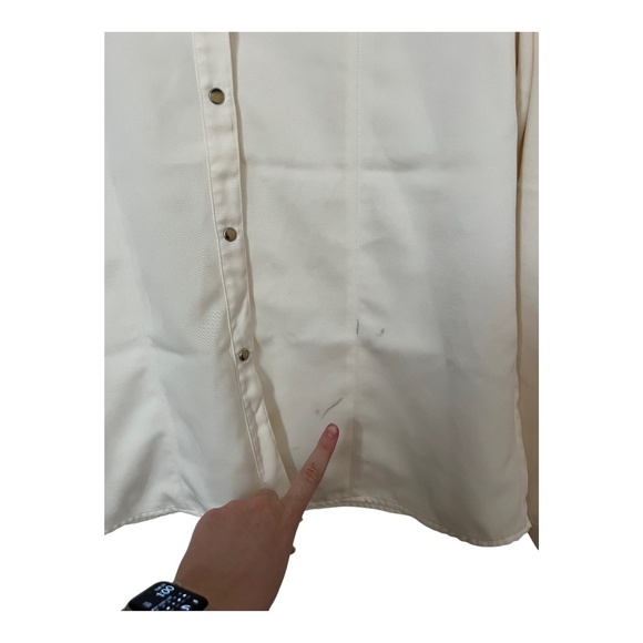 Vintage Wrangler Rodeo Top Embroidered Western Yoke Roses Pearl Snaps - Picture 4 of 4